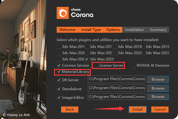 Corona 12.1 for 3dmax2016-2025最新中文破解版安装图文教程、破解注册方法
